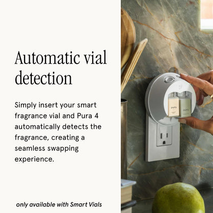 Pura 4 Smart Home Fragrance Starter Set – Scent Diffuser with Orange Blossom & Lemon Verbena Refills