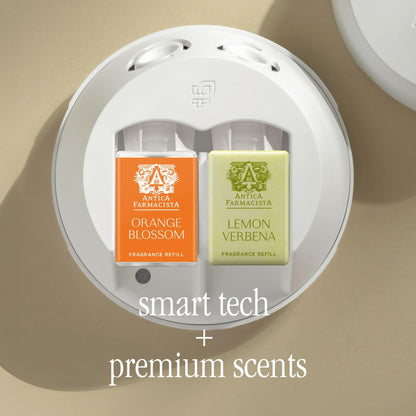 Pura 4 Smart Home Fragrance Starter Set – Scent Diffuser with Orange Blossom & Lemon Verbena Refills