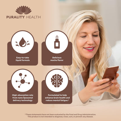 PURALITY HEALTH Lion's Mane Complex - Nano Liposomal Brain Support