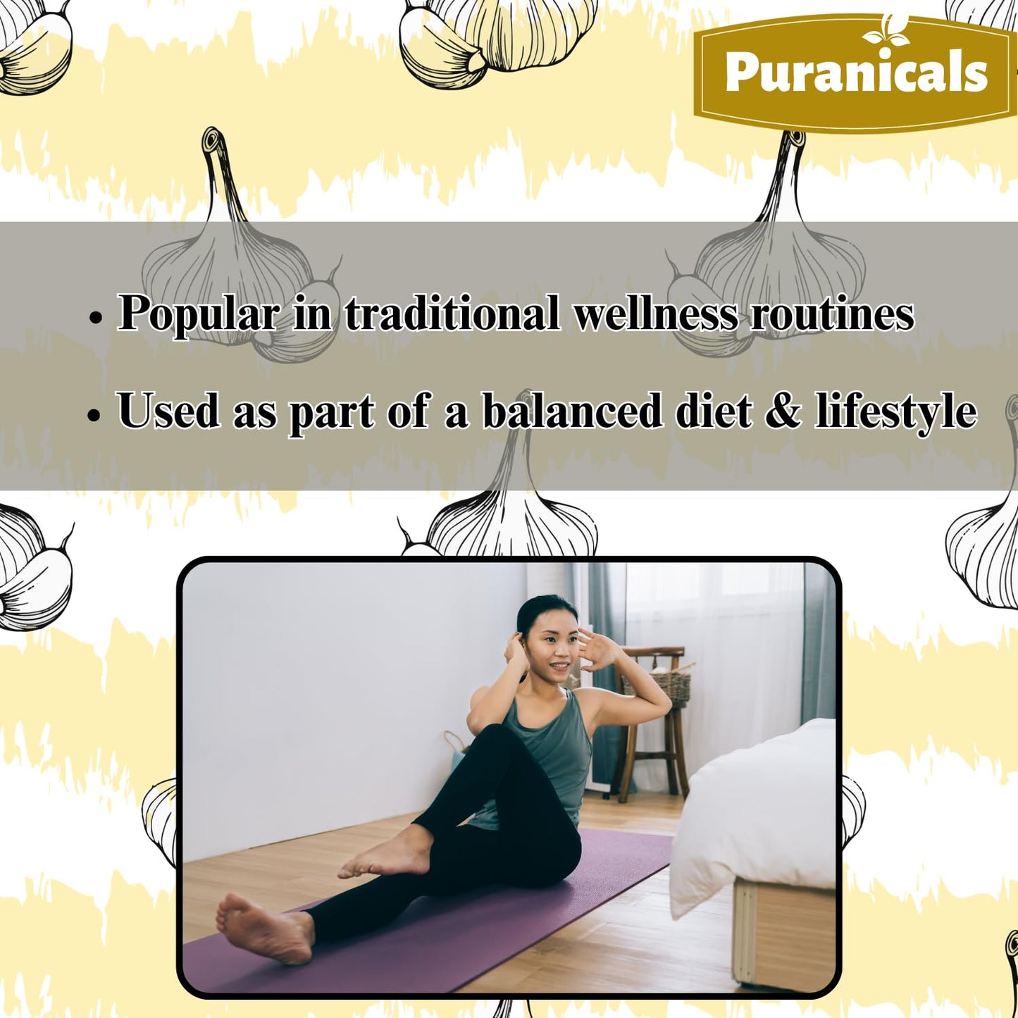 Puranicals Garlic Premium 320 Capsules – Non-GMO, Gluten Free | 900 mg/serving
