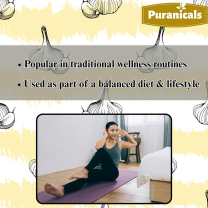 Puranicals Garlic Premium 320 Capsules – Non-GMO, Gluten Free | 900 mg/serving