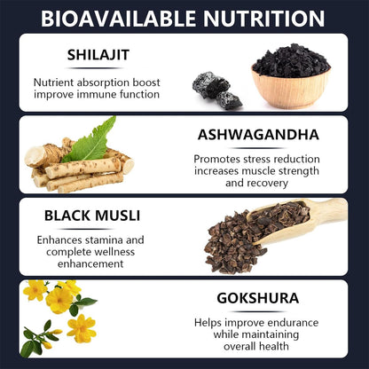Puranutra Shilajit Gummies – Natural Himalayan Shilajit with Ashwagandha, 60 Gummies