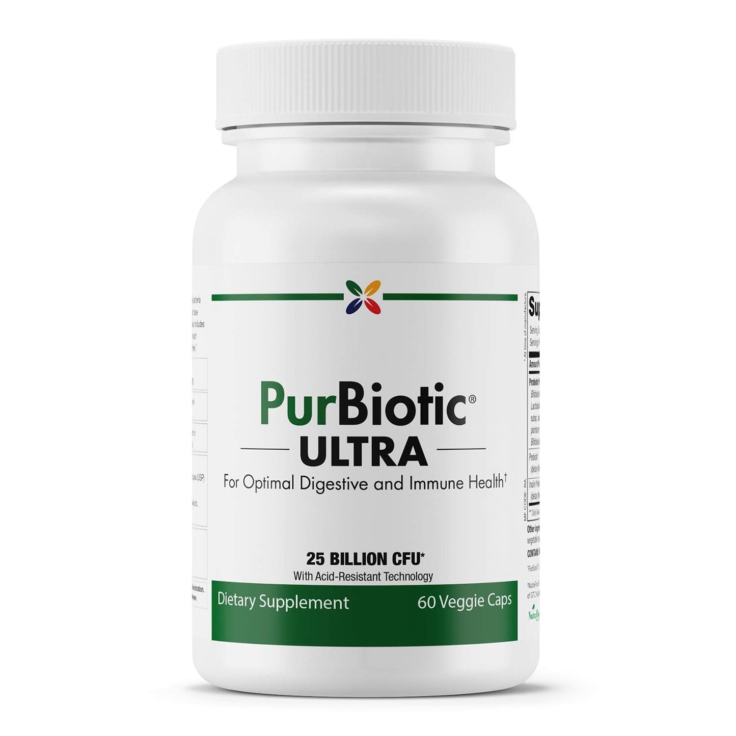 Stop Aging Now: PurBiotic ULTRA 25B CFU - Digestive & Immune Support, 60 Veggie Caps