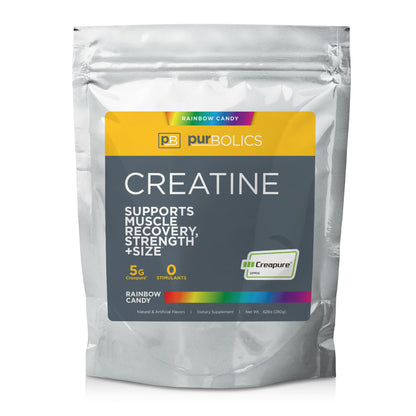 Purbolics Creapure Creatine Monohydrate Micronized 5 g – Rainbow Candy, 50 Servings per Pack (Pack of 2) | Elevate Workout Performance