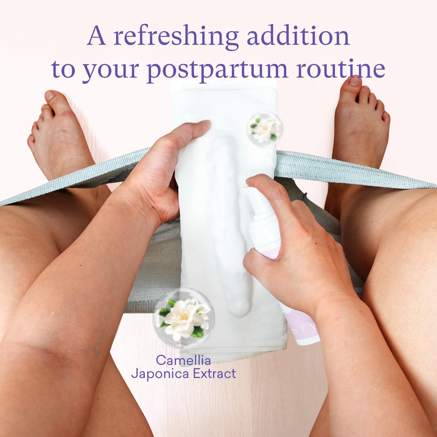 PurComfy 18-Piece Postpartum Essentials Recovery Kit | Peri Bottle, Disposable Underwear & More