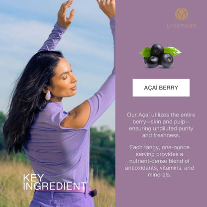 Pure 100% Acai Juice (750 ml) – Sugar-Free, Gluten-Free, Kosher