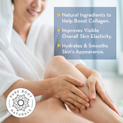 Pure Body Naturals Anti Cellulite Massage Oil – 8 oz | Natural Cellulite Remover for Legs & Thighs | Vegan, Made in USA