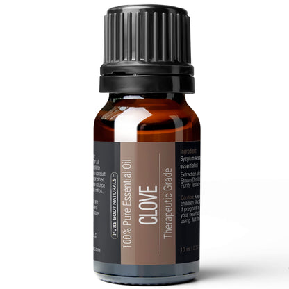 Pure Body Naturals Clove Bud Essential Oil 10 ml – Undiluted Therapeutic Grade