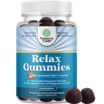 Pure Calm Magnesium Gummies with L-Theanine & Ashwagandha – 90 Count