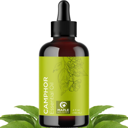 Pure Camphor Essential Oil 4 oz – 100% Pure for Aromatherapy & DIY