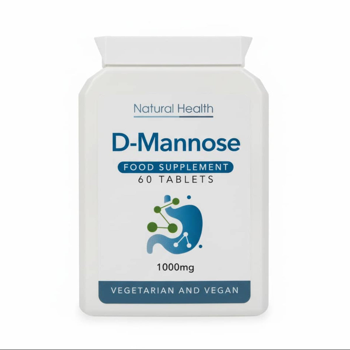Pure D-Mannose 1000mg | 60 Chewable Tablets (Capsules Alternative) | 2-Month Supply | Made in the UK Natural Health World UK