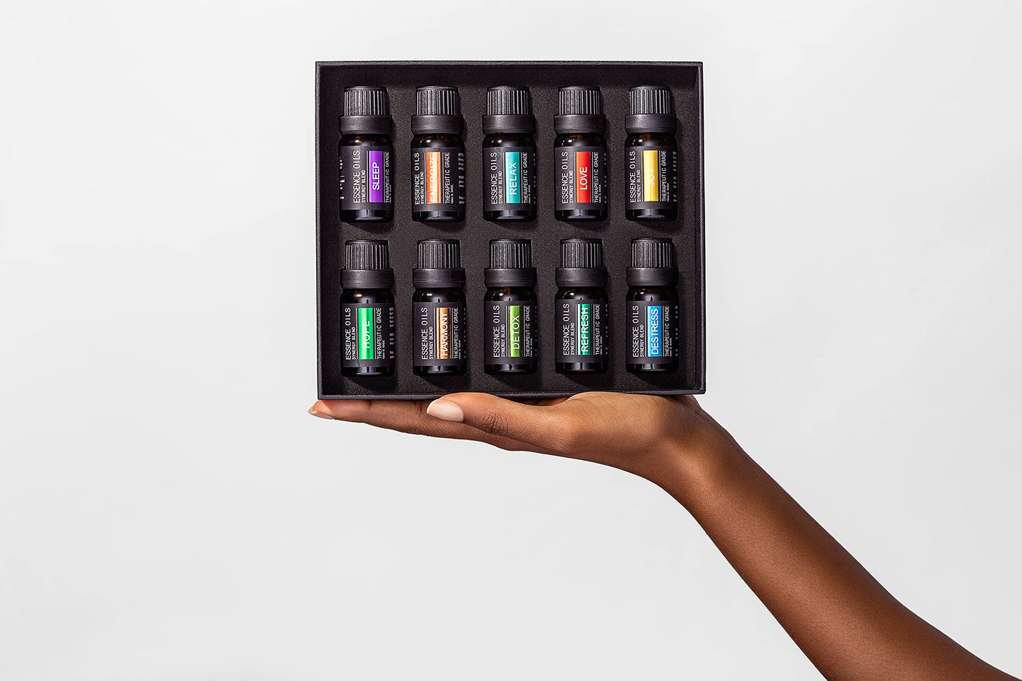Pure Daily Care Aromatherapy Top 10 Essential Oil Synergy Blend Set – Therapeutic Grade – 10 x 10ml