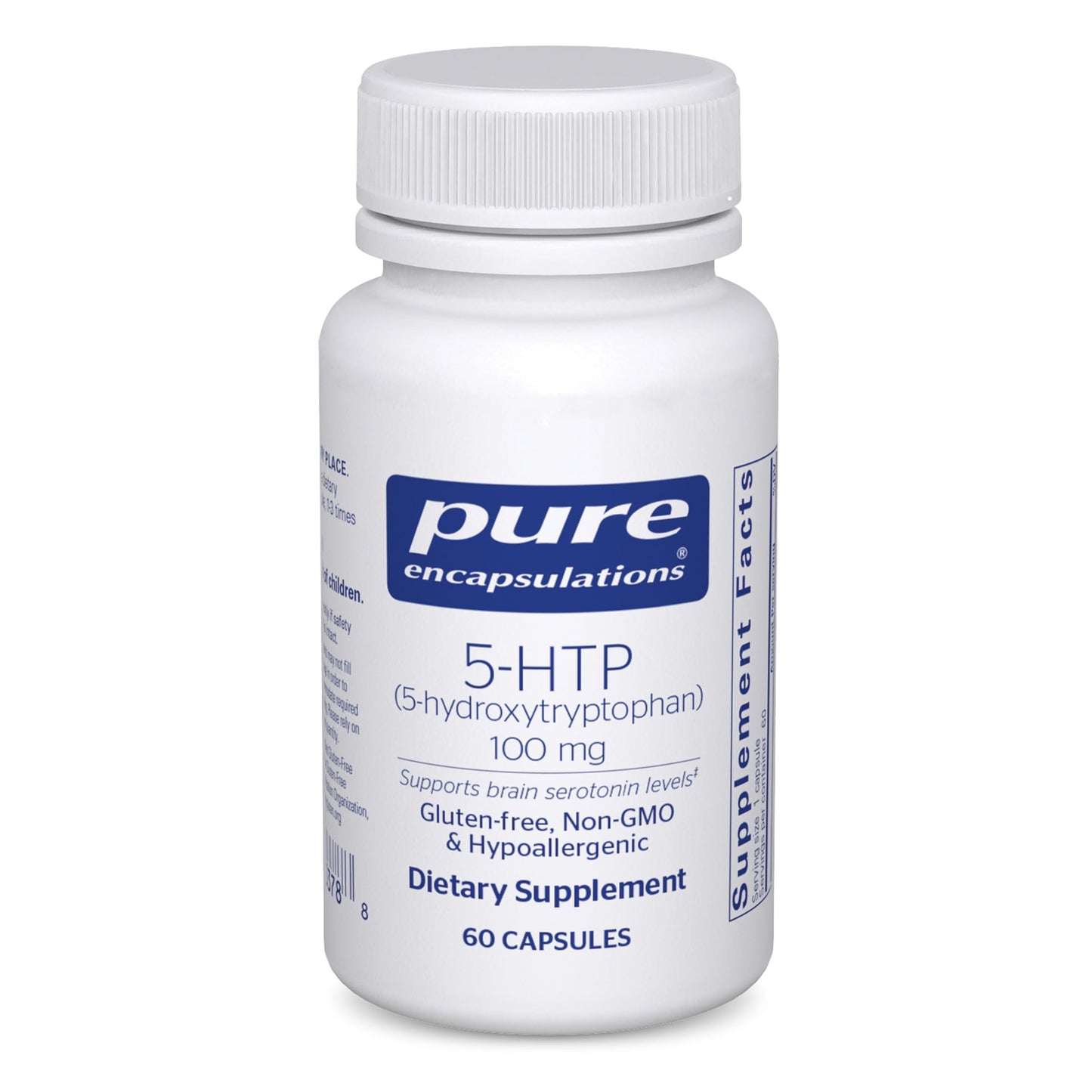 Pure Encapsulations 5-HTP 100 mg – Brain Health, Sleep & Appetite Support | Gluten Free & Non-GMO | 60 Capsules