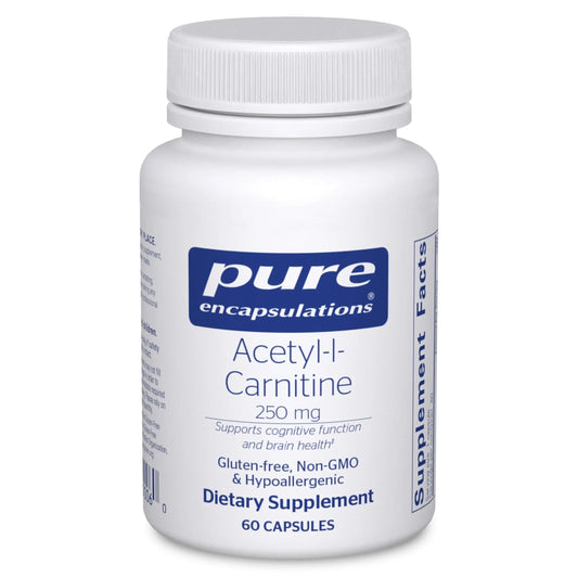 Pure Encapsulations Acetyl-L-Carnitine 250 mg — Memory & Brain Support, Gluten Free & Non-GMO, 60 Capsules BritishVita | Premium UK Vitamins & Wellness Supplements