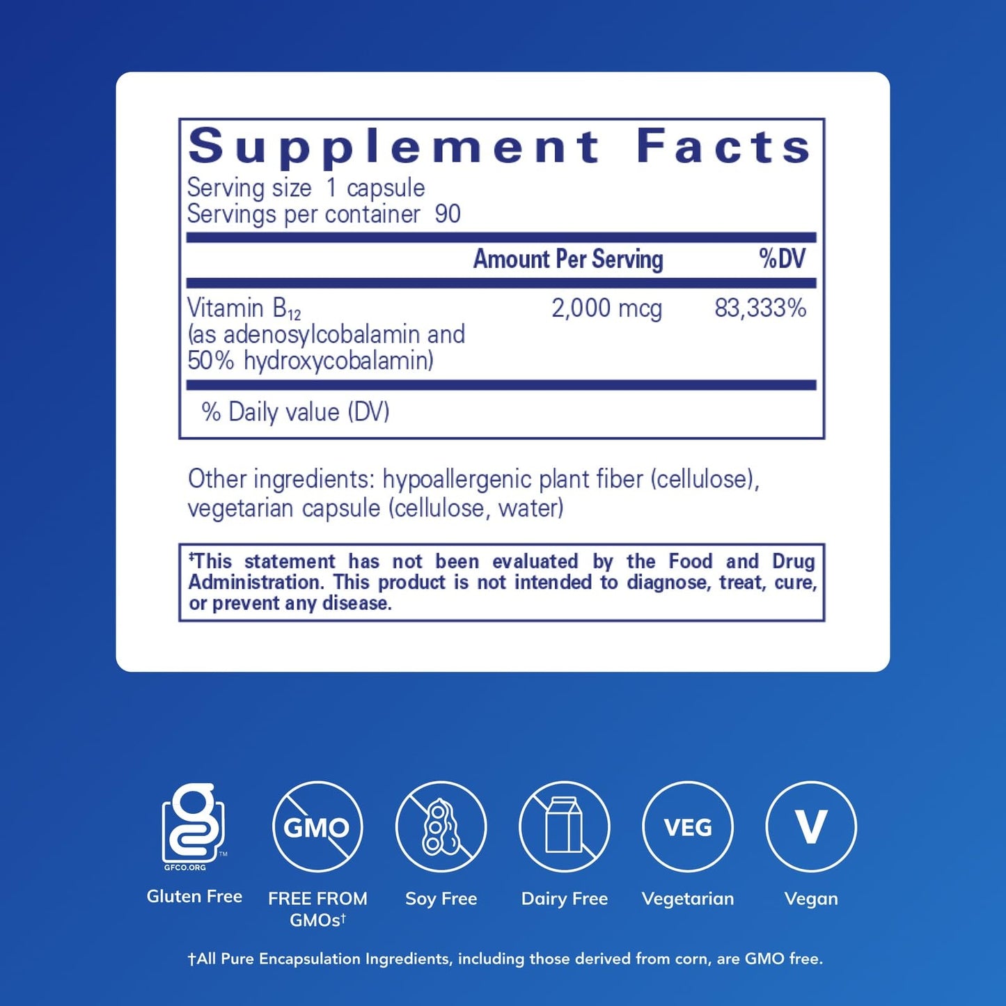 Pure Encapsulations Adenosyl/Hydroxy B12 90 Caps — Energy & Brain Support