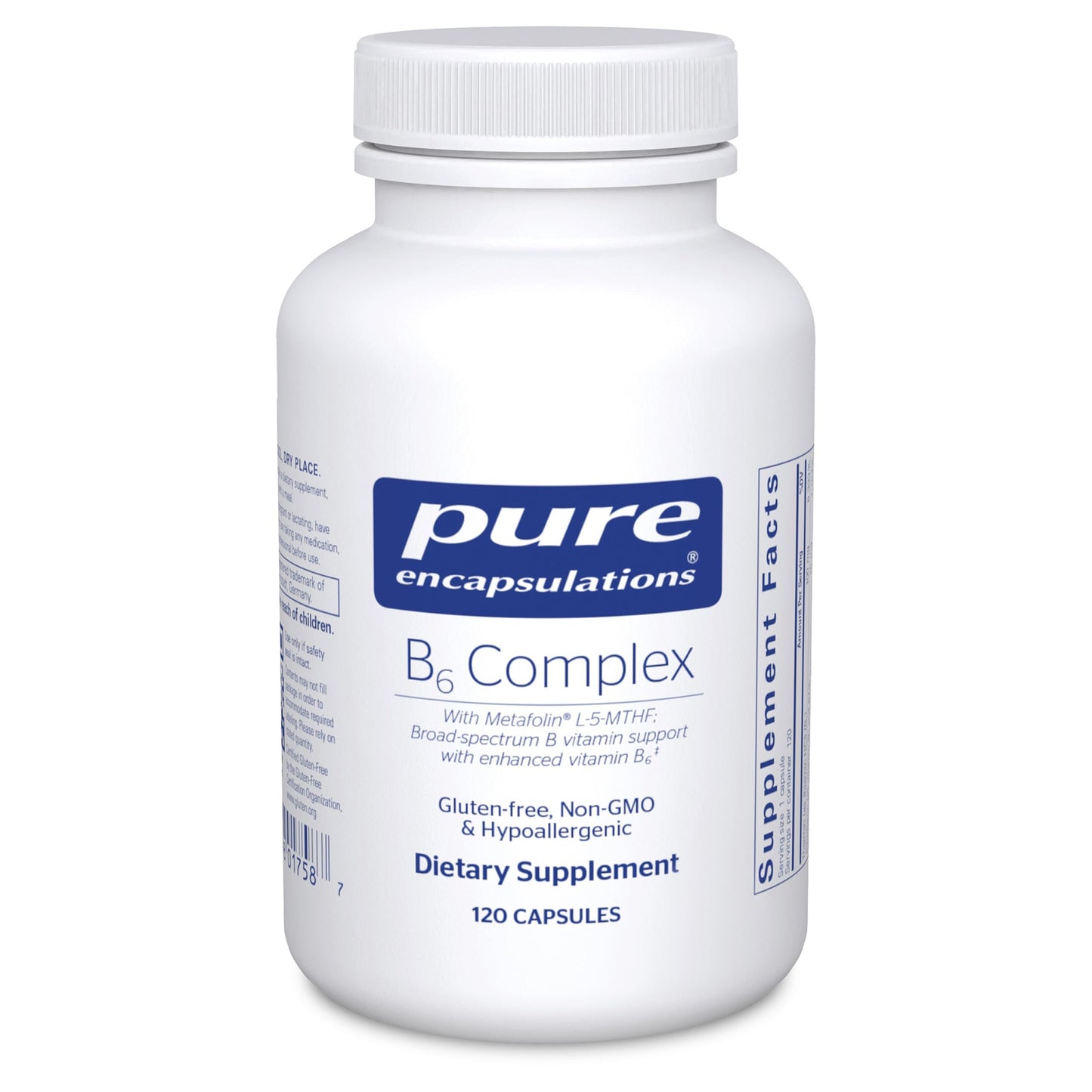 Pure Encapsulations B6 Complex – Supports Nervous System & Brain Health – Non-GMO, Gluten Free – 120 Capsules