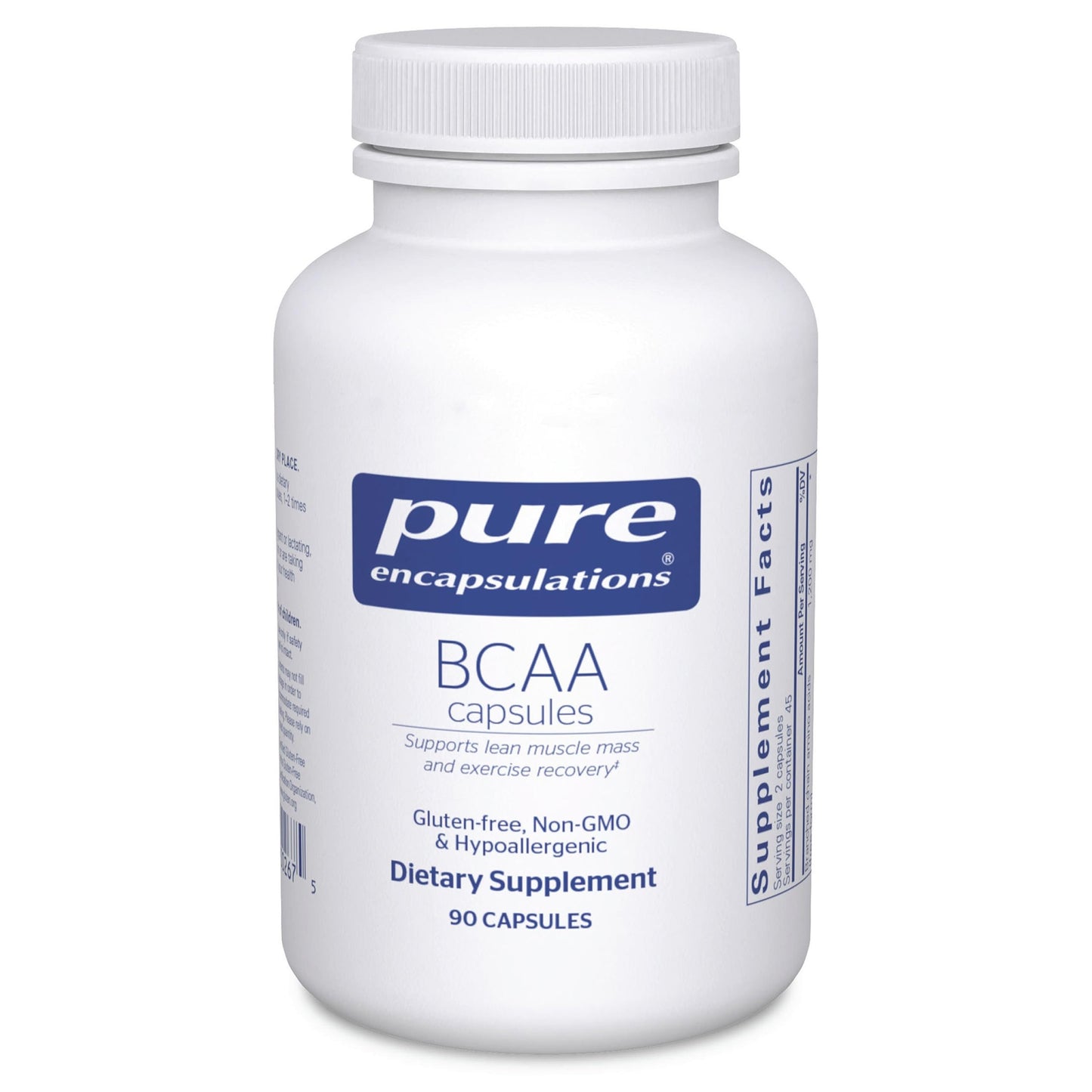 Pure Encapsulations BCAA Capsules - Hypoallergenic Muscle Support | 90 Capsules