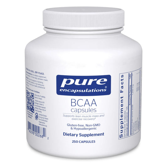 Pure Encapsulations BCAA Capsules – Hypoallergenic BCAA for Muscle Function During Exercise | 250 Capsules BritishVita | Premium UK Vitamins & Wellness Supplements