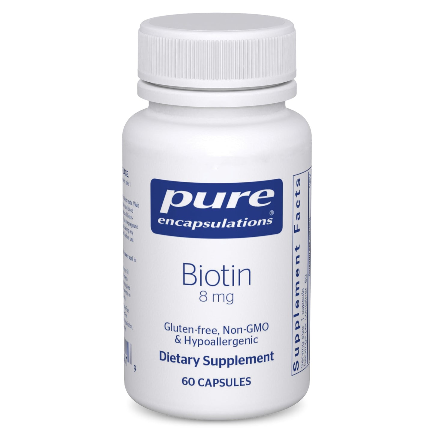 Pure Encapsulations Biotin 8 mg - Hair, Skin & Nail Support | 60 Capsules