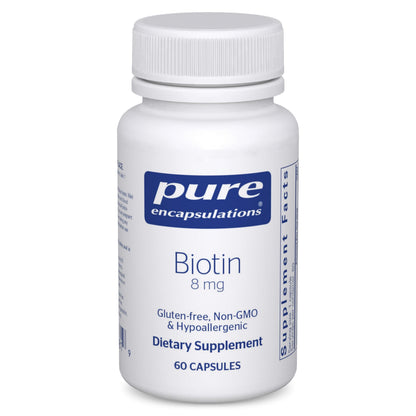 Pure Encapsulations Biotin 8 mg - Hair, Skin & Nail Support | 60 Capsules