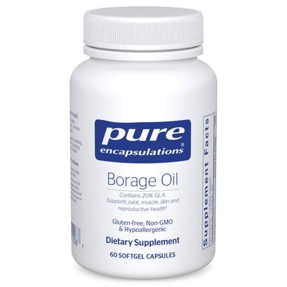 Pure Encapsulations Borage Oil - Hypoallergenic Dietary Supplement - 60 Softgel Capsules