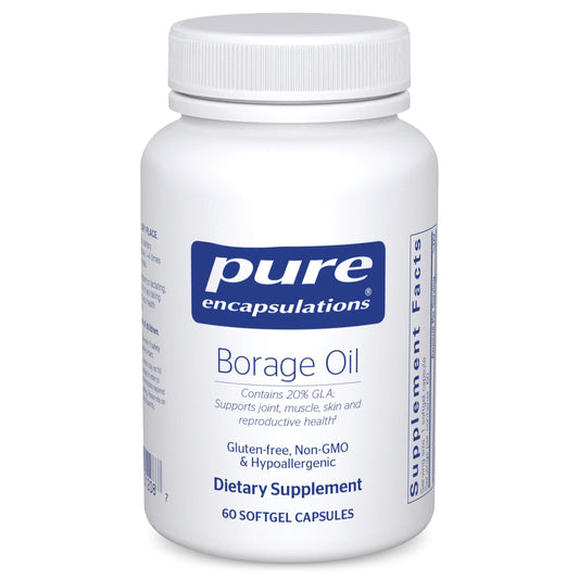 Pure Encapsulations Borage Oil - Hypoallergenic Dietary Supplement - 60 Softgel Capsules BritishVita | Premium UK Vitamins & Wellness Supplements