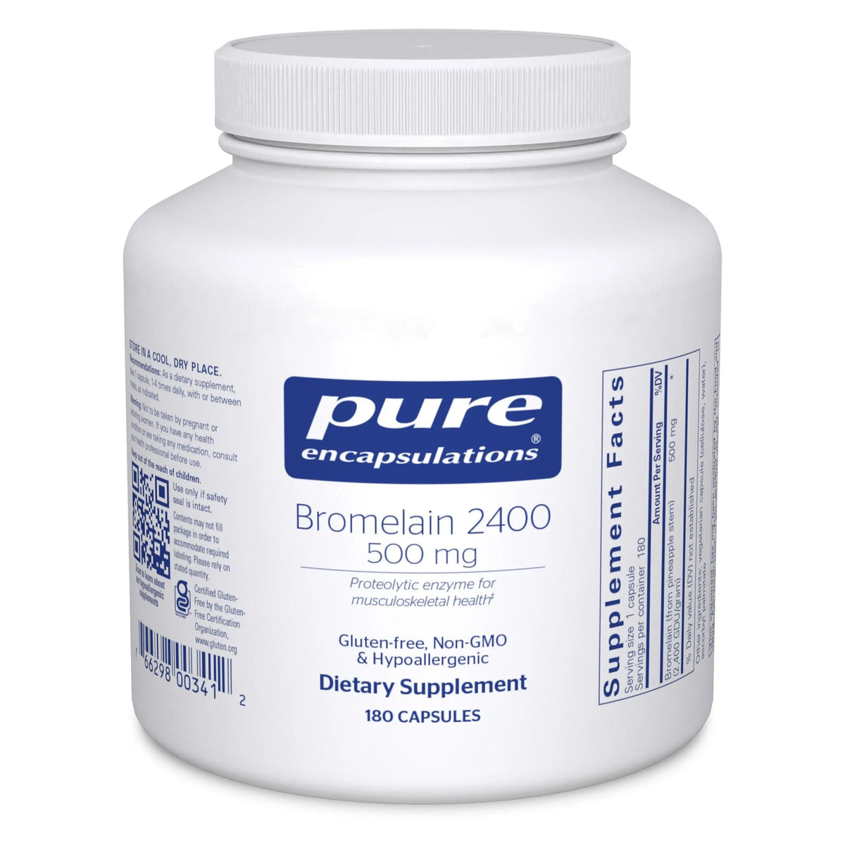 Pure Encapsulations Bromelain 2400 500 mg – Digestive & Joint Support, Vegan, 180 Capsules BritishVita | Premium UK Vitamins & Wellness Supplements
