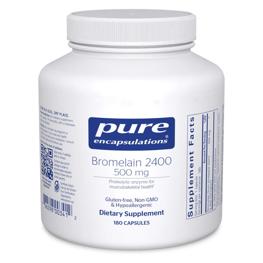 Pure Encapsulations Bromelain 2400 500 mg – Digestive & Joint Support, Vegan, 180 Capsules BritishVita | Premium UK Vitamins & Wellness Supplements