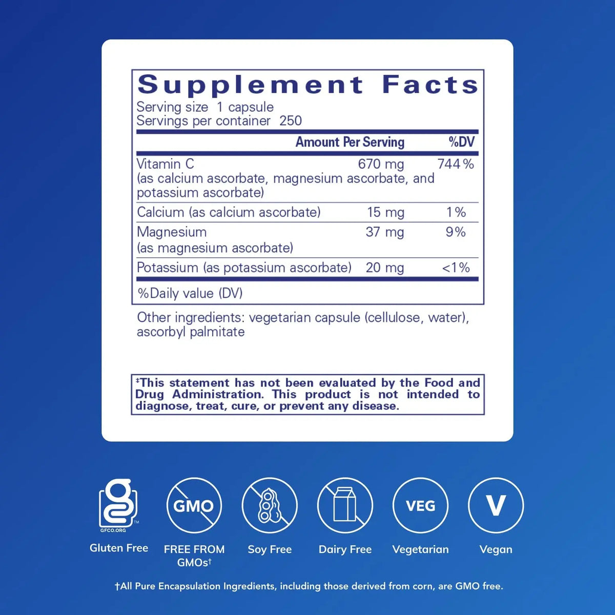 Pure Encapsulations Buffered Ascorbic Acid Capsules — Gentle Vitamin C BritishVita | Premium UK Vitamins & Wellness Supplements