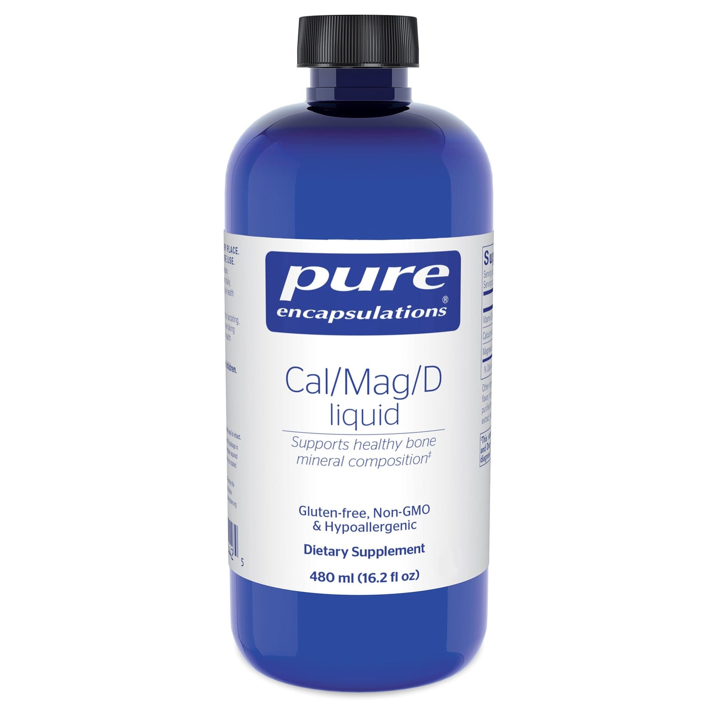 Pure Encapsulations Cal/Mag/D Liquid – Calcium, Magnesium & Vitamin D | 16.2 fl oz