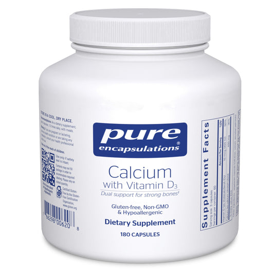 Pure Encapsulations Calcium with Vitamin D3 | Supports Bone, Colon & Cardiovascular Health | 180 Capsules BritishVita | Premium UK Vitamins & Wellness Supplements