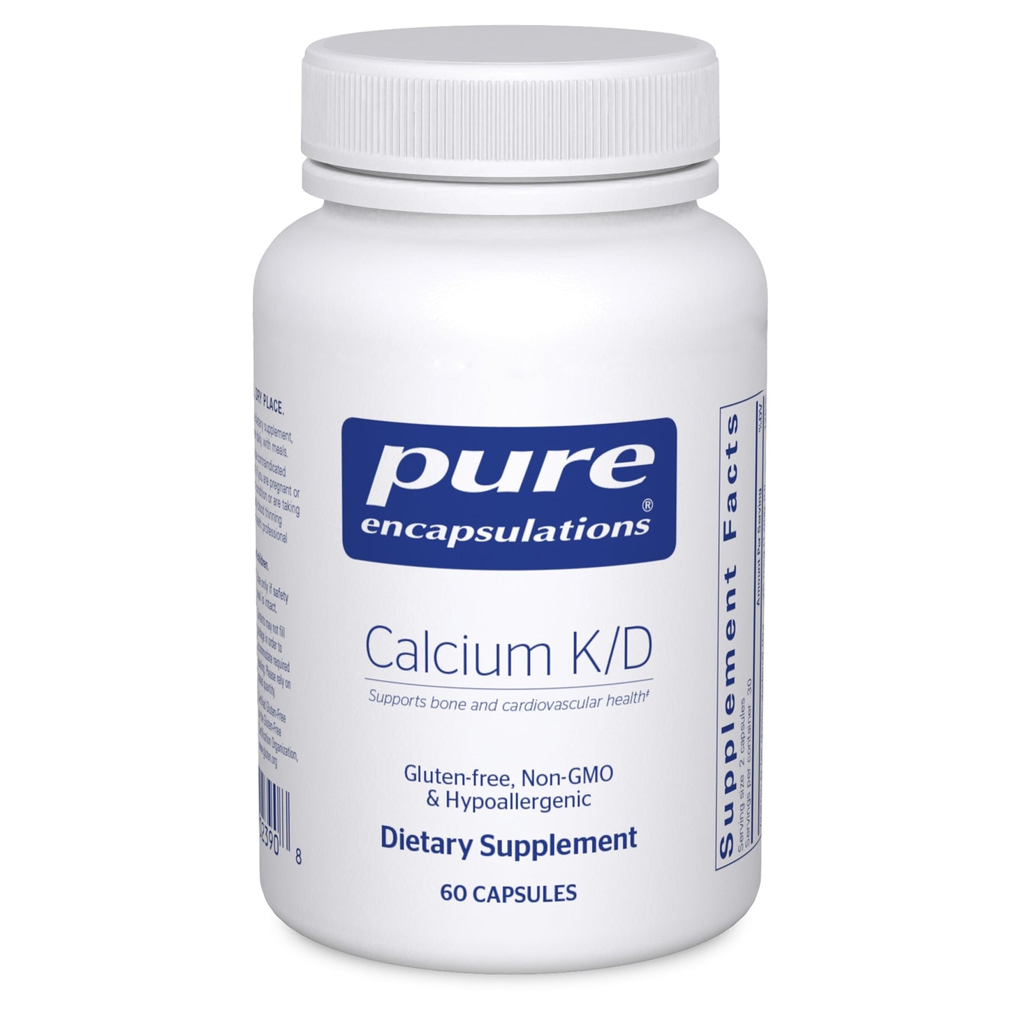 Pure Encapsulations Calcium K/D | Bone Health, Immune Support, Vascular Health | 60 Capsules