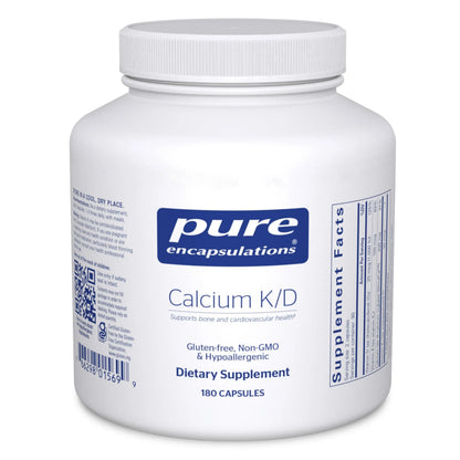 Pure Encapsulations Calcium K/D - Bone Health Support with Vitamin D & K | 180 Capsules BritishVita | Premium UK Vitamins & Wellness Supplements