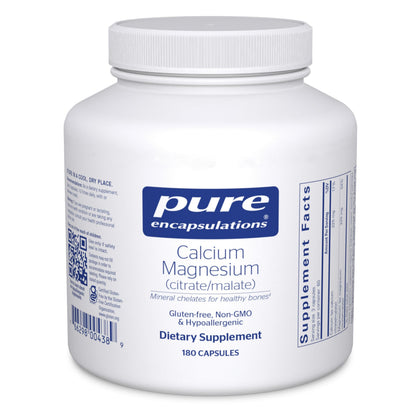 Pure Encapsulations Calcium Magnesium (Citrate/Malate) – Bone & Cardiovascular Health | 180 Capsules