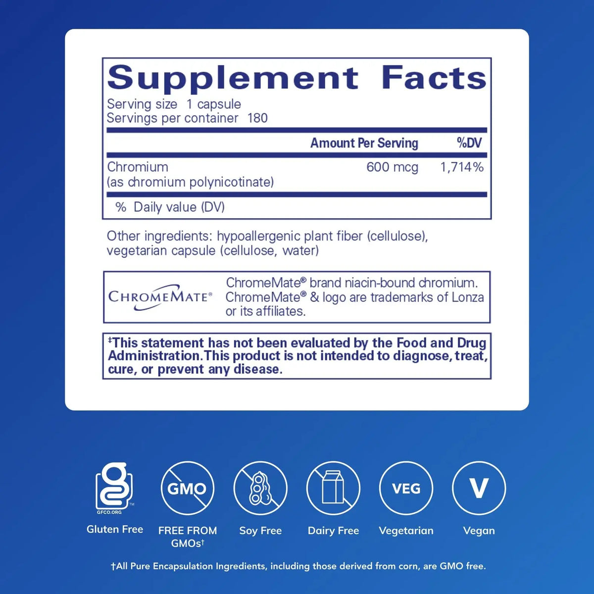 Pure Encapsulations ChromeMate GTF 600 | Metabolism Support & Lean Muscle | 180 Capsules BritishVita | Premium UK Vitamins & Wellness Supplements