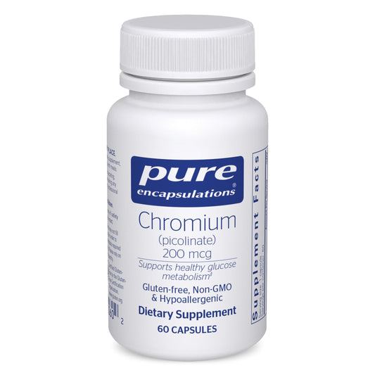 Pure Encapsulations Chromium (Picolinate) 200 mcg | Hypoallergenic Supplement for Healthy Lipid and Carbohydrate Metabolism Support* | 60 Capsules BritishVita | Premium UK Vitamins & Wellness Supplements