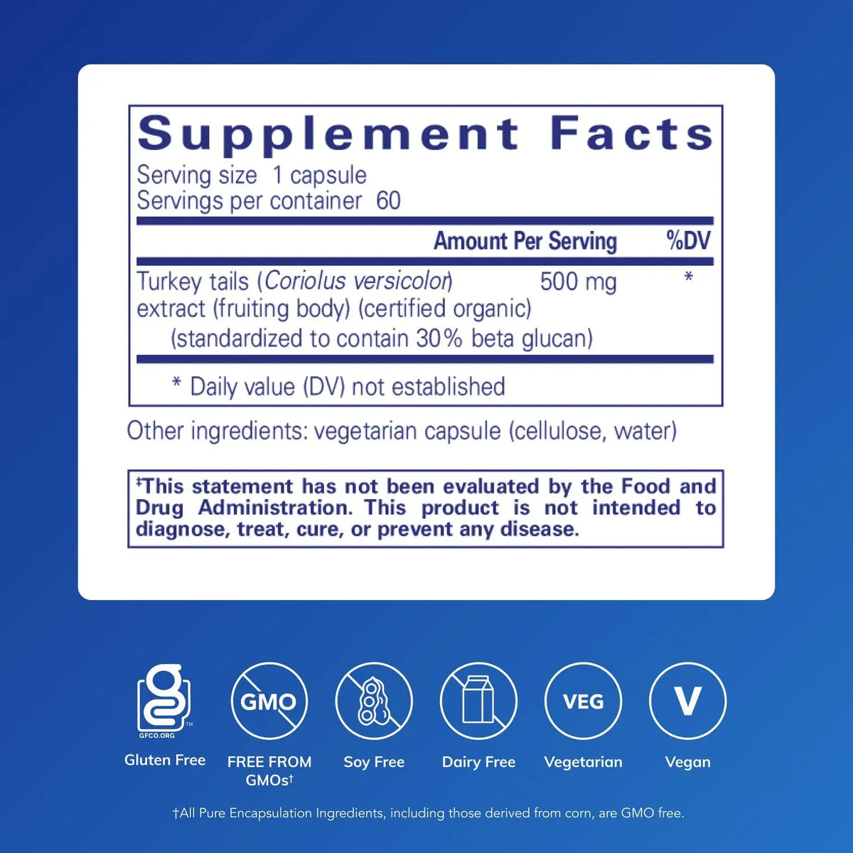 Pure Encapsulations Coriolus Extract | May Support White Blood Cell Function* | 60 Capsules BritishVita | Premium UK Vitamins & Wellness Supplements