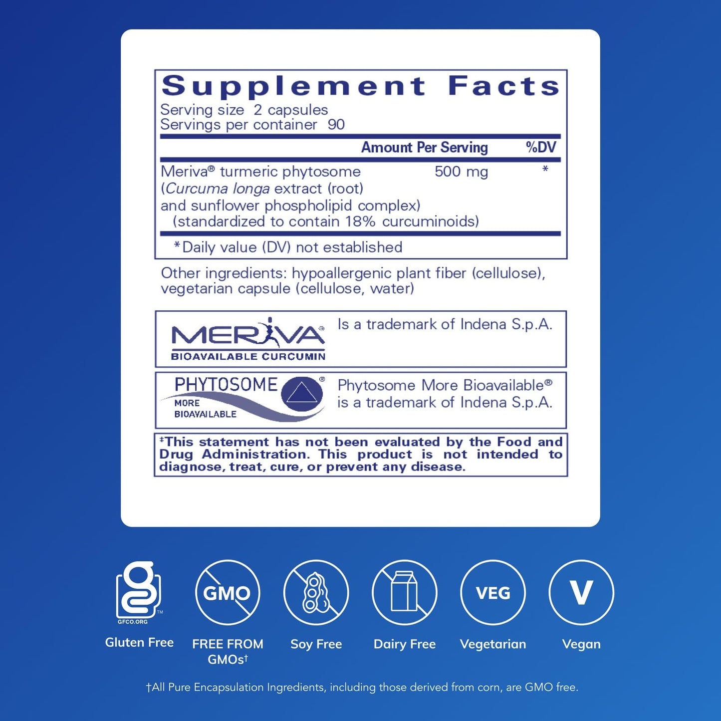 Pure Encapsulations CurcumaSorb 180's – Meriva Curcumin Phytosome for Joint Health