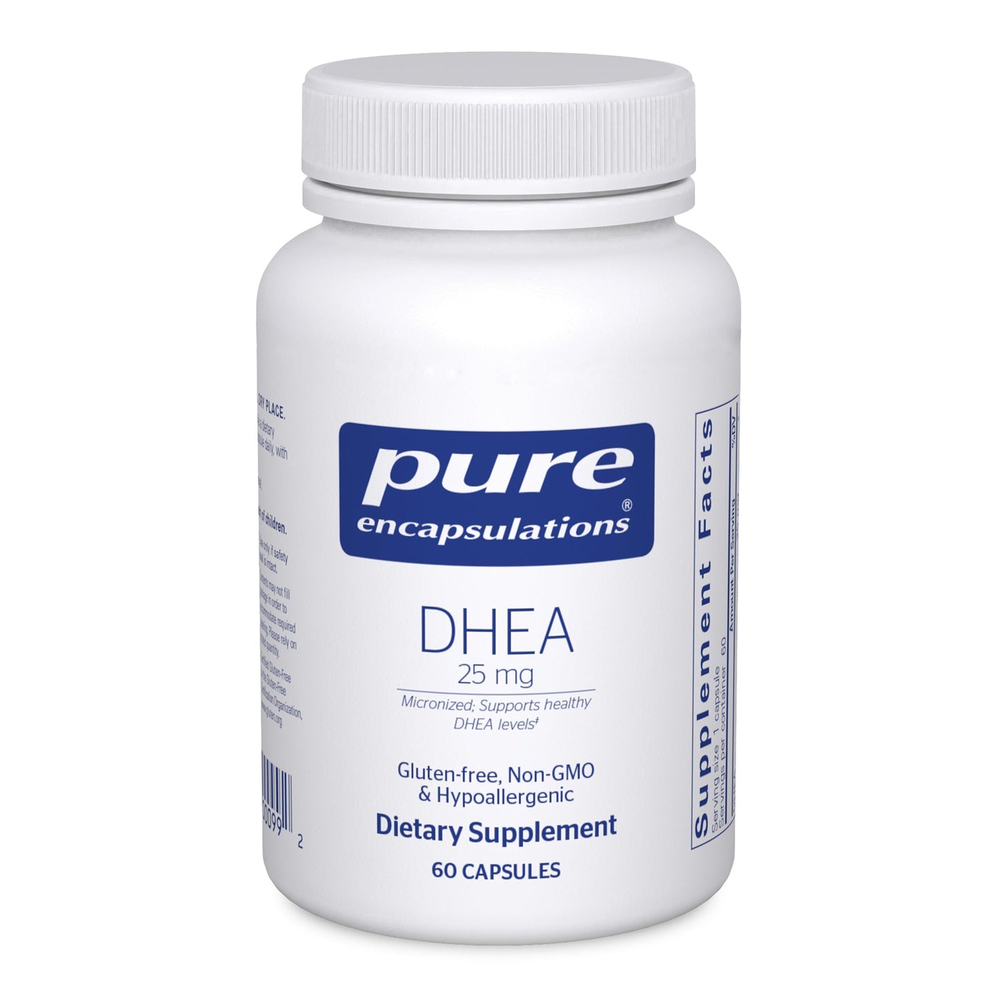 Pure Encapsulations DHEA 25 mg – Micronized DHEA (60 Capsules) | Immune, Hormone & Metabolism Support