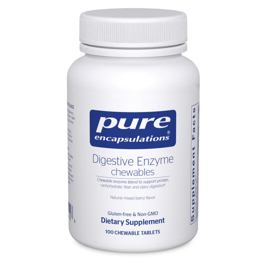Pure Encapsulations Digestive Enzyme Chewables | Digestive Enzymes for Protein, Carbs & Dairy (100 CT) BritishVita | Premium UK Vitamins & Wellness Supplements