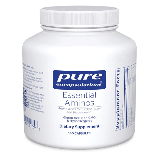 Pure Encapsulations Essential Amino Acids – Muscle Recovery Support & Brain Health | Leucine, Threonine & Tryptophan - 180 Capsules BritishVita | Premium UK Vitamins & Wellness Supplements