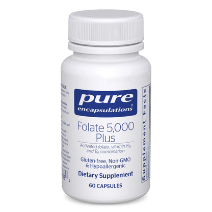 Pure Encapsulations Folate 5,000 Plus – Activated Folate with B12 & B6 | 60 Capsules