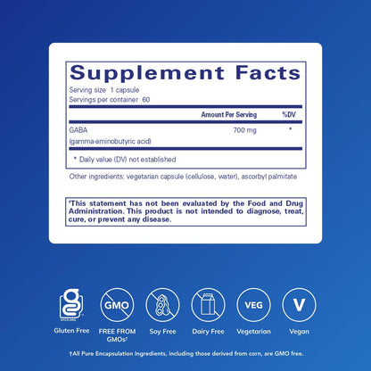 Pure Encapsulations GABA – Relaxation & Stress Support – 60 Capsules