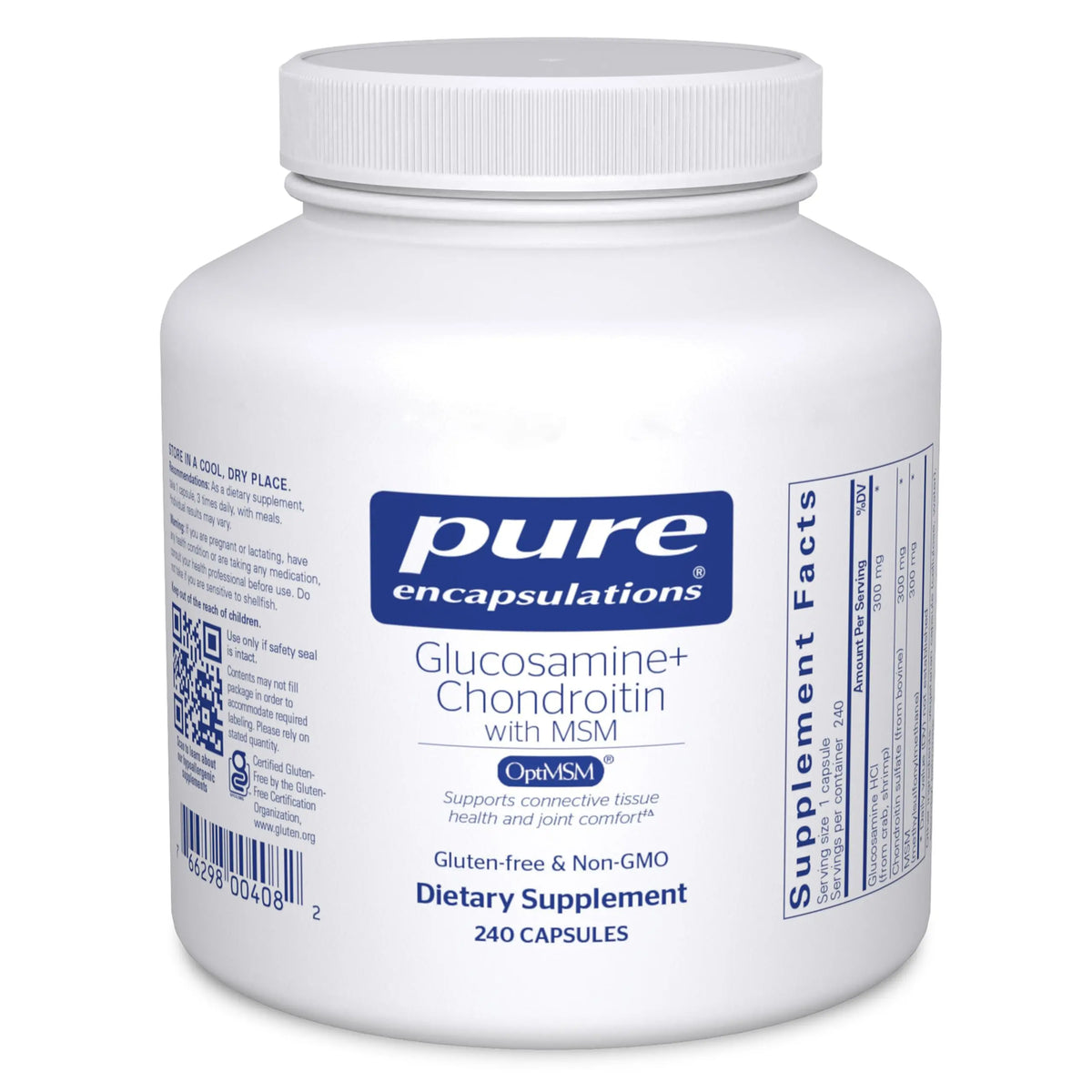 Pure Encapsulations Glucosamine Chondroitin with MSM – Joint Health & Cartilage Support, Gluten-Free & Non-GMO, 240 Capsules BritishVita | Premium UK Vitamins & Wellness Supplements