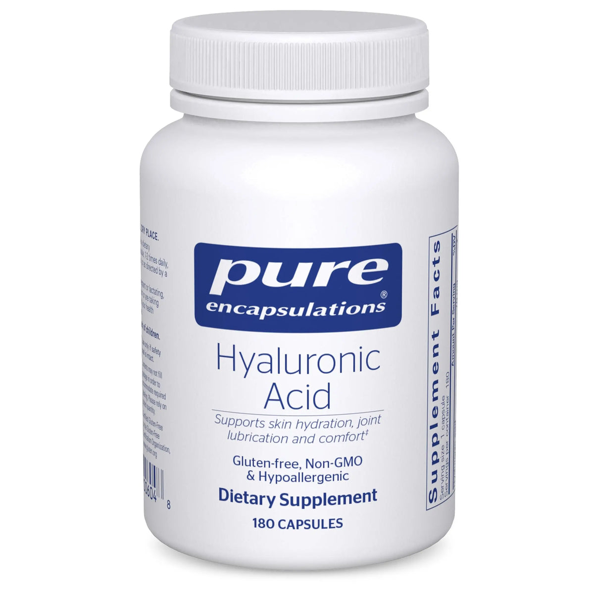 Pure Encapsulations Hyaluronic Acid - Skin Hydration & Joint Support | Gluten Free, Vegan, Non-GMO | 180 Capsules BritishVita | Premium UK Vitamins & Wellness Supplements