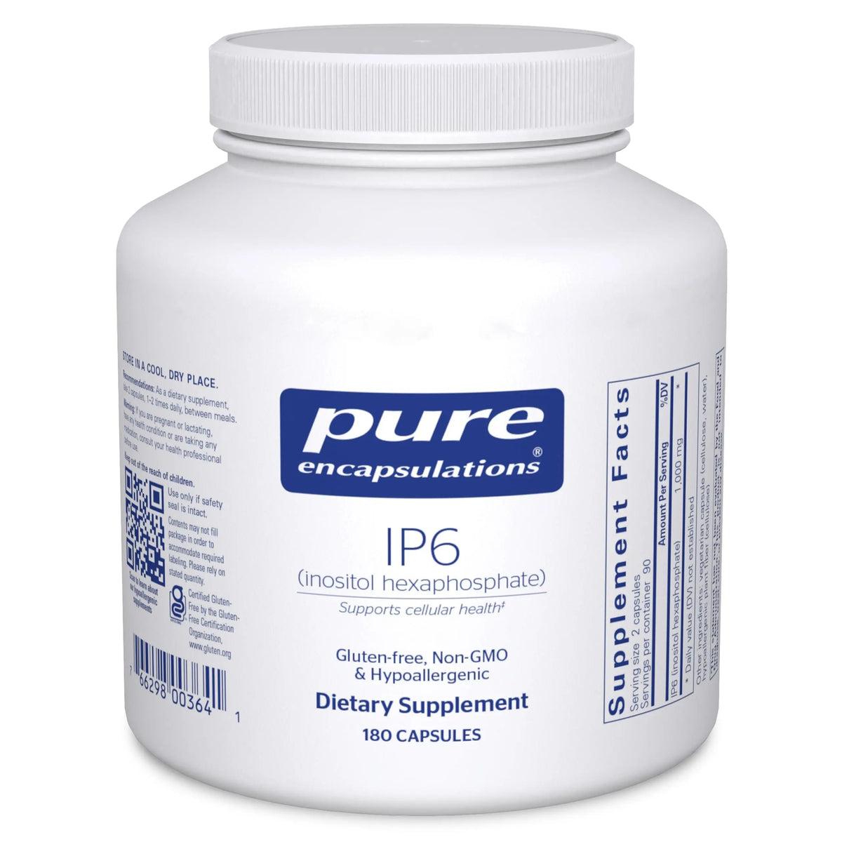 Pure Encapsulations IP6 (Inositol Hexaphosphate) | Hypoallergenic Antioxidant Support for Breast, Colon and Liver Cell Health | 180 Capsules BritishVita | Premium UK Vitamins & Wellness Supplements
