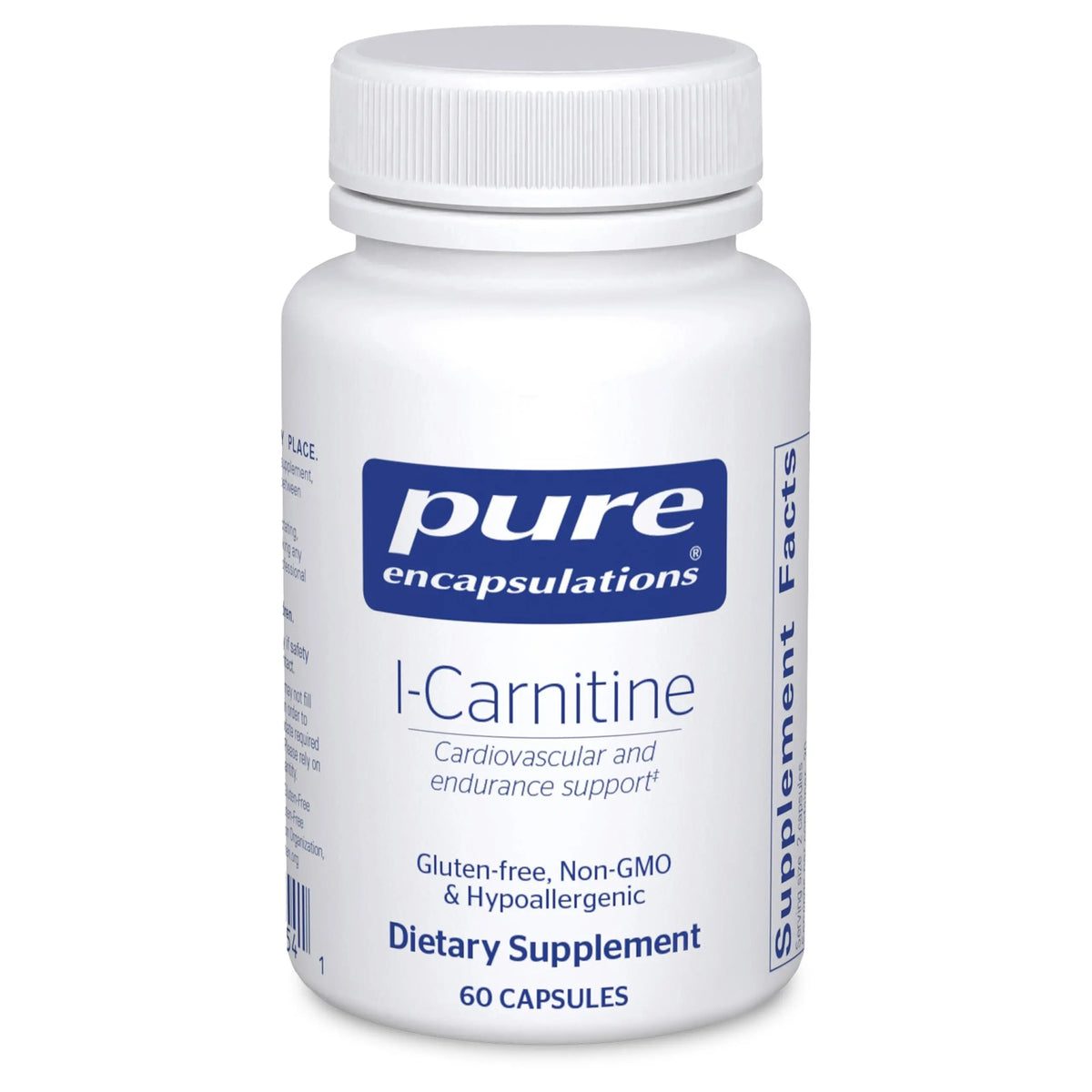 Pure Encapsulations L-Carnitine | Hypoallergenic Cardiovascular & Endurance Support | 60 Capsules BritishVita | Premium UK Vitamins & Wellness Supplements