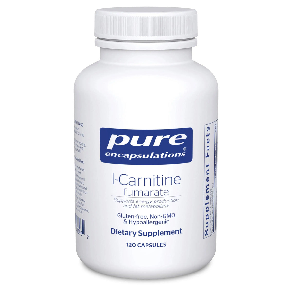 Pure Encapsulations L-Carnitine Fumarate | Hypoallergenic Energy Support, 120 Capsules BritishVita | Premium UK Vitamins & Wellness Supplements
