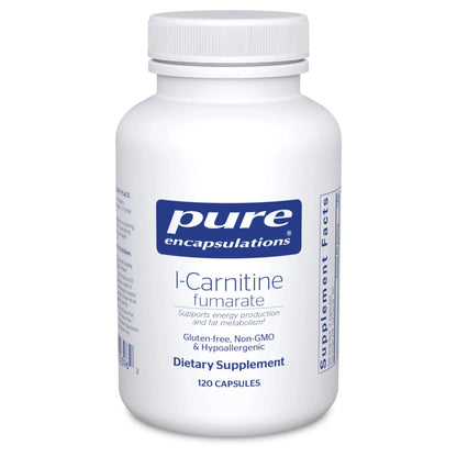 Pure Encapsulations L-Carnitine Fumarate | Hypoallergenic Energy Support, 120 Capsules BritishVita | Premium UK Vitamins & Wellness Supplements