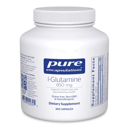 Pure Encapsulations L-Glutamine 850 mg | Gut Health, Immune & Muscle Support | 250 Capsules